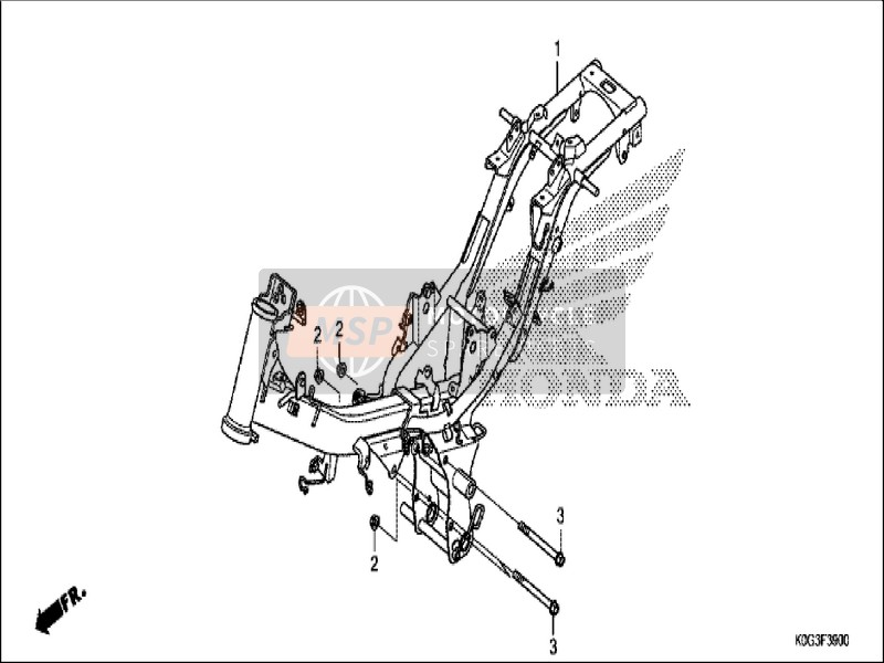 Honda C125A 2019 Frame voor een 2019 Honda C125A